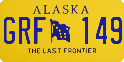 AK license plate GRF149