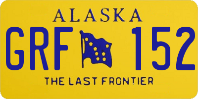 AK license plate GRF152
