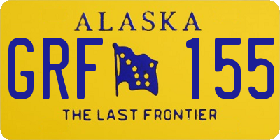 AK license plate GRF155