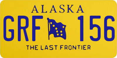 AK license plate GRF156