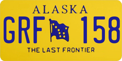 AK license plate GRF158