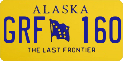 AK license plate GRF160