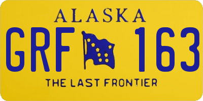 AK license plate GRF163