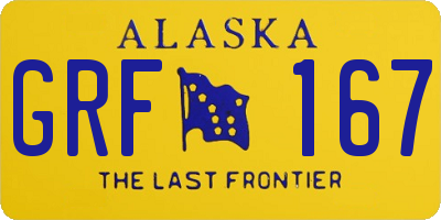 AK license plate GRF167