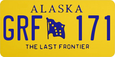 AK license plate GRF171