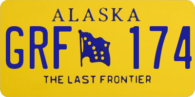 AK license plate GRF174