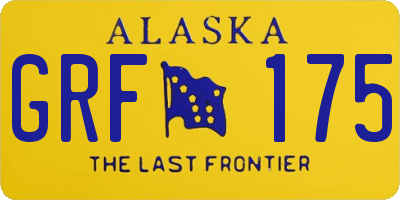 AK license plate GRF175