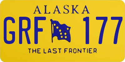 AK license plate GRF177