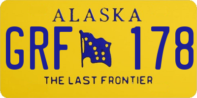 AK license plate GRF178