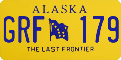 AK license plate GRF179