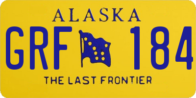 AK license plate GRF184