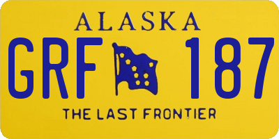 AK license plate GRF187