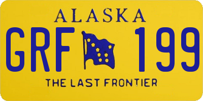 AK license plate GRF199