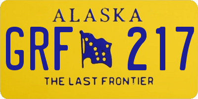 AK license plate GRF217