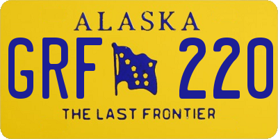 AK license plate GRF220