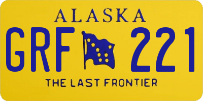 AK license plate GRF221