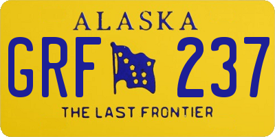 AK license plate GRF237