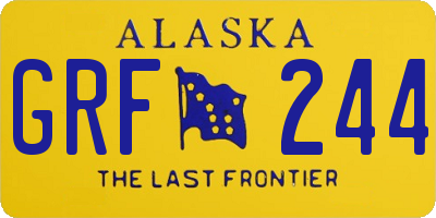 AK license plate GRF244
