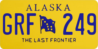 AK license plate GRF249