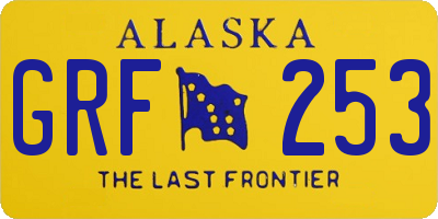 AK license plate GRF253