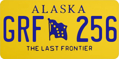 AK license plate GRF256