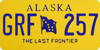 AK license plate GRF257
