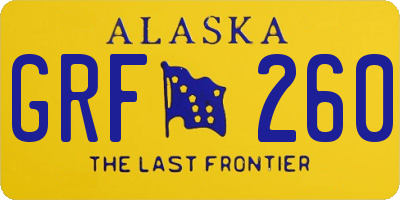 AK license plate GRF260