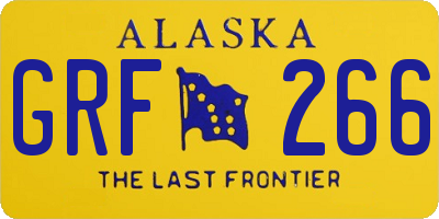 AK license plate GRF266
