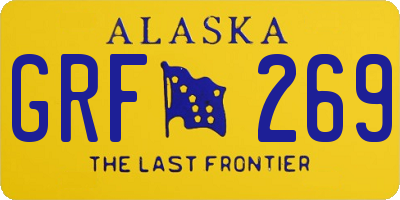 AK license plate GRF269