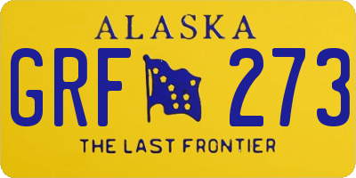 AK license plate GRF273