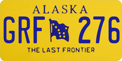 AK license plate GRF276