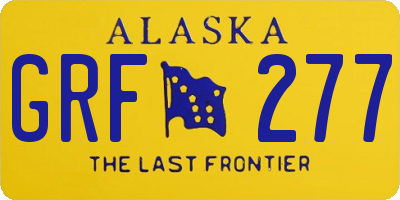 AK license plate GRF277