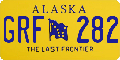 AK license plate GRF282