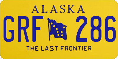 AK license plate GRF286