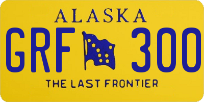 AK license plate GRF300