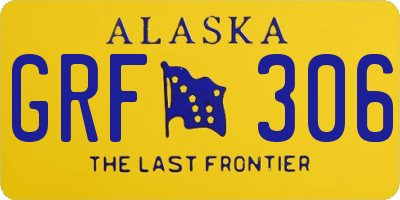 AK license plate GRF306