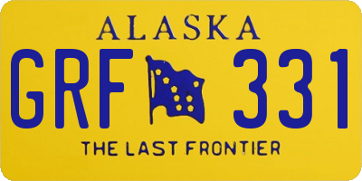 AK license plate GRF331