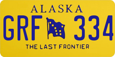 AK license plate GRF334