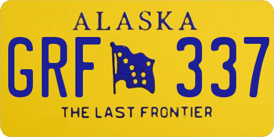 AK license plate GRF337