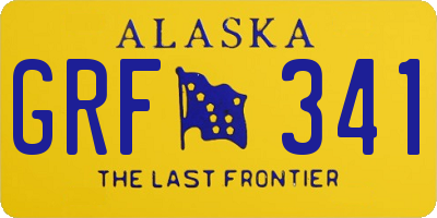 AK license plate GRF341