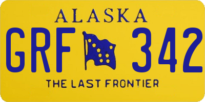 AK license plate GRF342