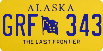 AK license plate GRF343