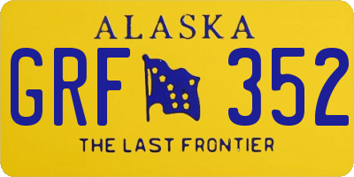 AK license plate GRF352
