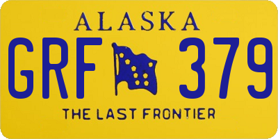 AK license plate GRF379