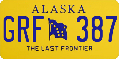 AK license plate GRF387