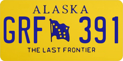 AK license plate GRF391
