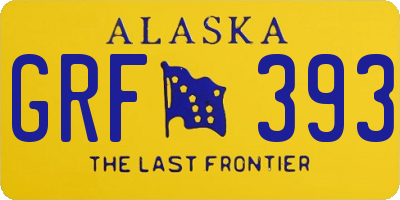 AK license plate GRF393