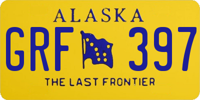 AK license plate GRF397