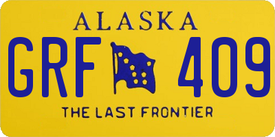AK license plate GRF409