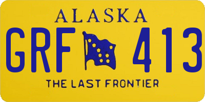 AK license plate GRF413
